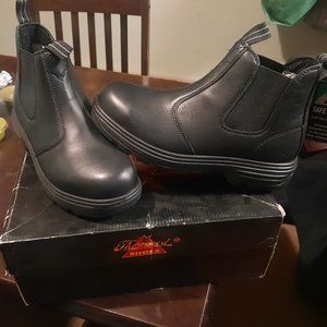 Thorogood steel toe boots women's 10 men's 8
